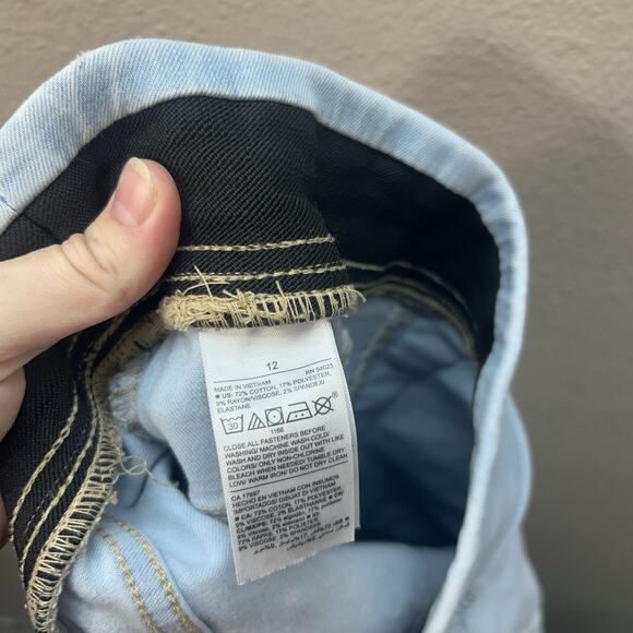 OLD NAVY Jeggings Sz 12 Rockstar pull on Distressed Stretch Denim Jeans Light - Picture 6 of 6